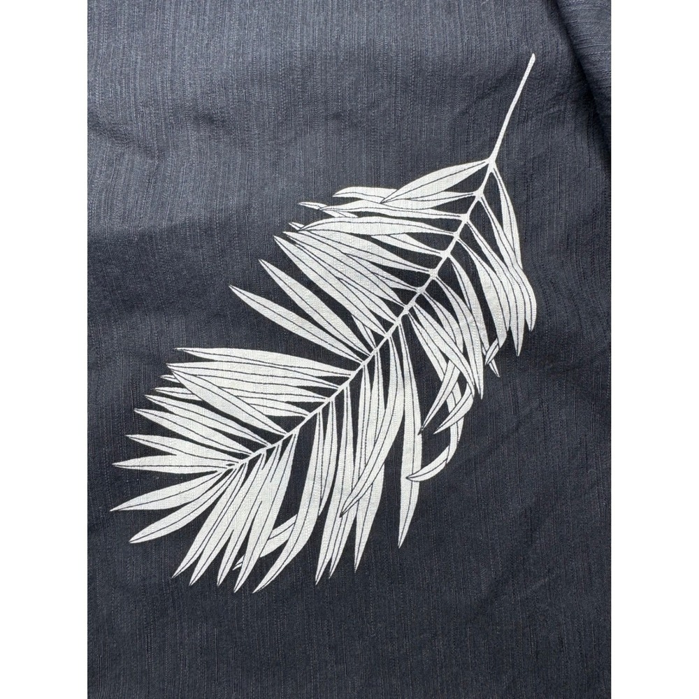 Tommy Bahama Mens XL Black 100% Silk Palm Leaf Shirt Short Sleeve - Picture 4 of 11